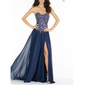 Alyce Paris 1149 Navy Prom Dress